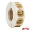 50-500Pcs Kraft Paper Homemade With Love Stickers Scrapbooking For Envelope And Package Seal Labels Sticker Stationery Handmade