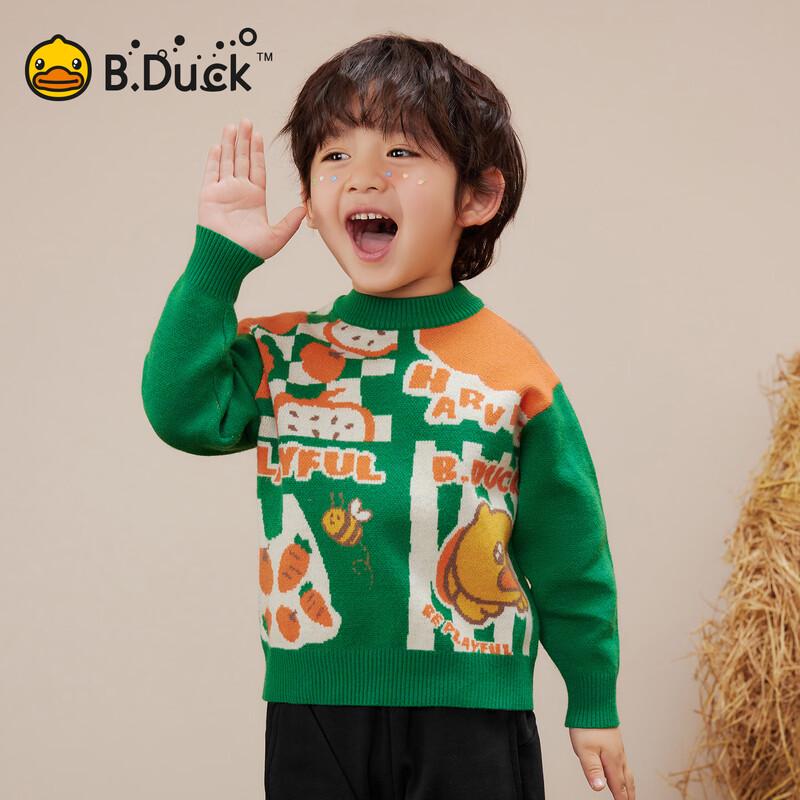 B.Duck Boys' Cartoon Knit Pullover Sweater