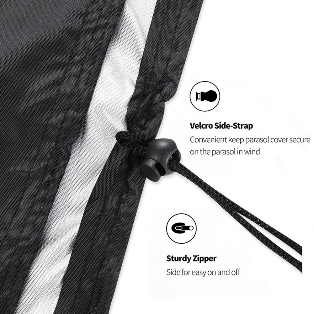 Outdoor Oxford Cloth Black Waterproof Dustproof Anti UV Umbrella Cover Protector(190x59cm)
