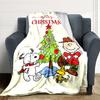 Peanuts Christmas Celebration Blanket Soft Throw Blanket For Home Bedroom Bed Sofa Travel Office Solid Christmas Blanket