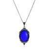 Vintage Star Dust Gothic Necklace With Embossed Crystal Pendant For Women