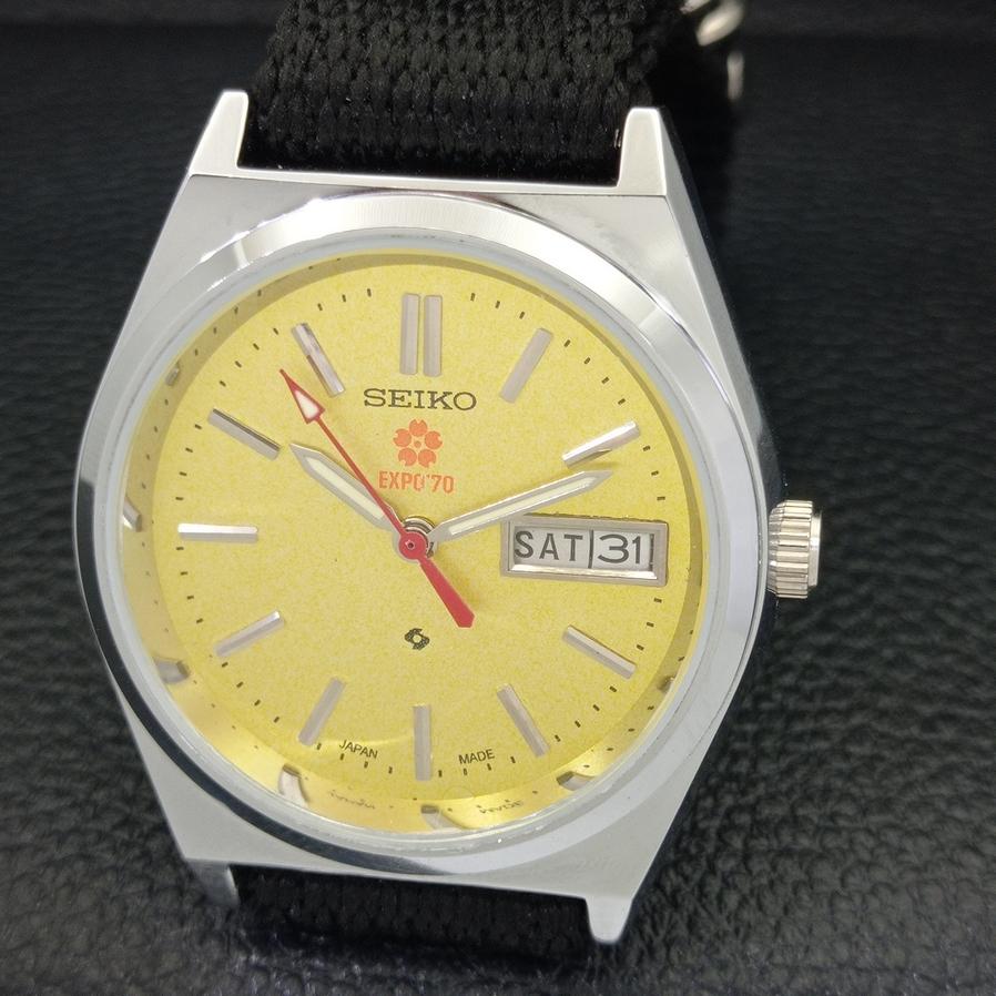 REFURBISHED JAPAN SEIKO EXPO 70 AUTOMATIC 6309A MENS YELLOW DIAL WATCH A427266-2 QRL-a427266