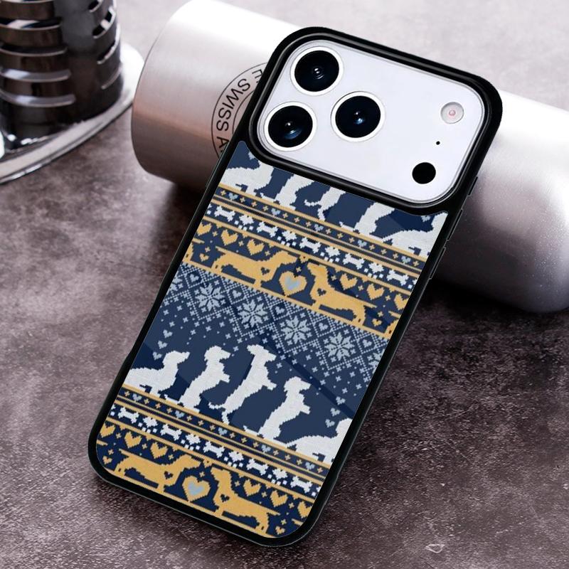 Dachshunds Christmas Sweater Phone Case For iPhone 17 16 15 14 13 12 11 Pro Max Plus 17Air Soft Silicone Cover