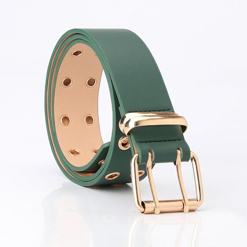 Streetwear Style Large Width Leather Belt With Iron Buckle For Party And Daily Use