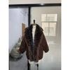 Womens Oversized Hooded Puffer Coat With Detachable Faux Fur Collar Zipper Front Pocket Warm Winter Outerwear