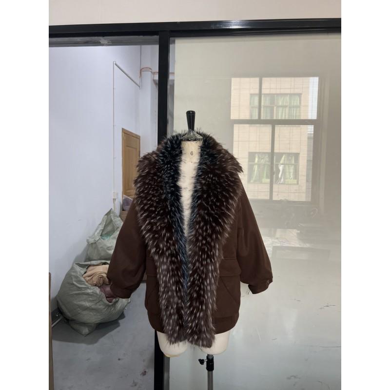 Womens Oversized Hooded Puffer Coat With Detachable Faux Fur Collar Zipper Front Pocket Warm Winter Outerwear