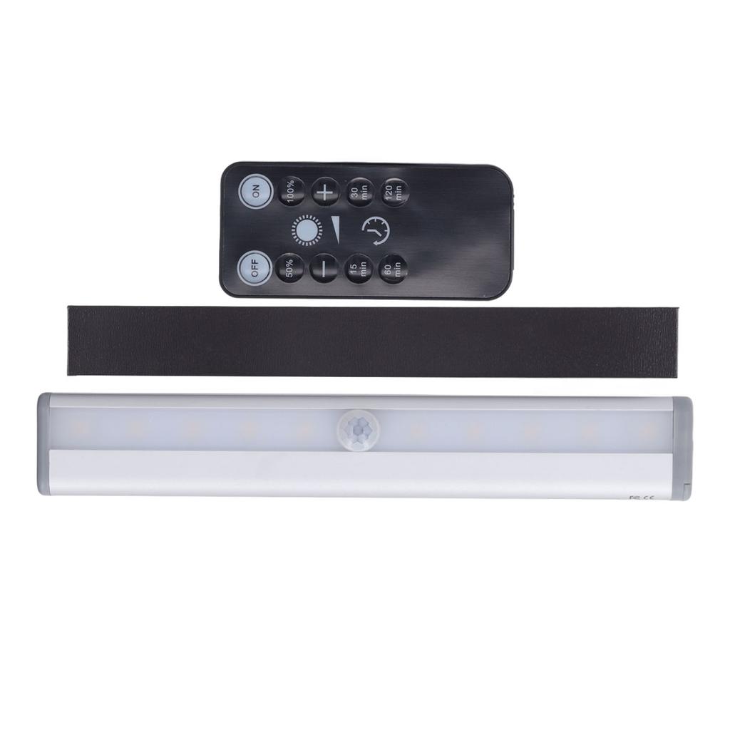 LED Cabinet Light Warm White 2 Brightness Stepless Dimming Timing Remote Control Magnetic LED Bar Li