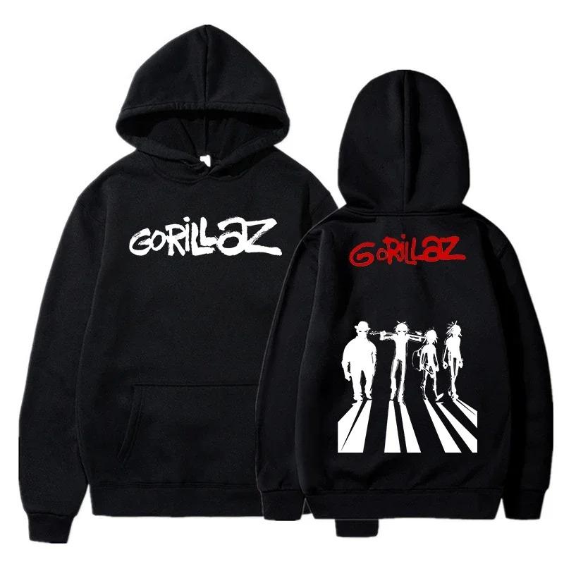 Gorillaz Graphic Hoodie Men Women Sweatshirt Autumn Winter Oversized Streetwear Y2k Hip Hop Pullover Tracksuit Female Male Clothing