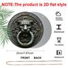 2D Flat, Retro-style Round Aluminum Wall Decorations In Various Sizes, European Style, Lion Head Door Knocker. Suitable for Indoor and Outdoor