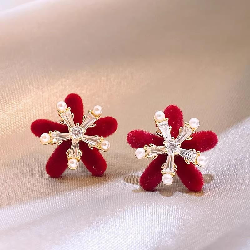 Vintage Luxe Anke La Red 925 Silver Earrings Zircon Studs Minimalist Elegant Fashion Jewelry For Women