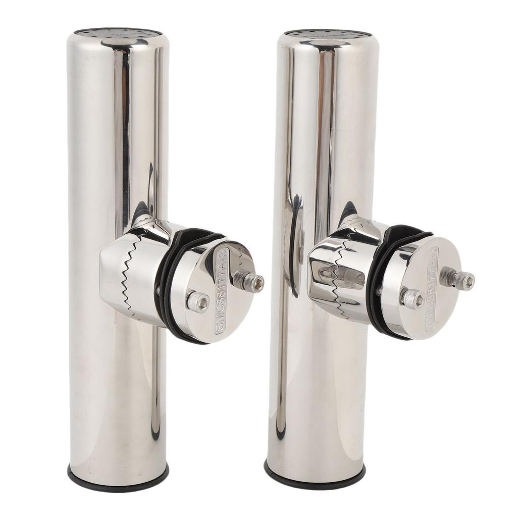 2 Stück Turnierstil Bootsrutenhalter Edelstahl Klemme zur Schienenmontage Angelrutenhalter Montiert an