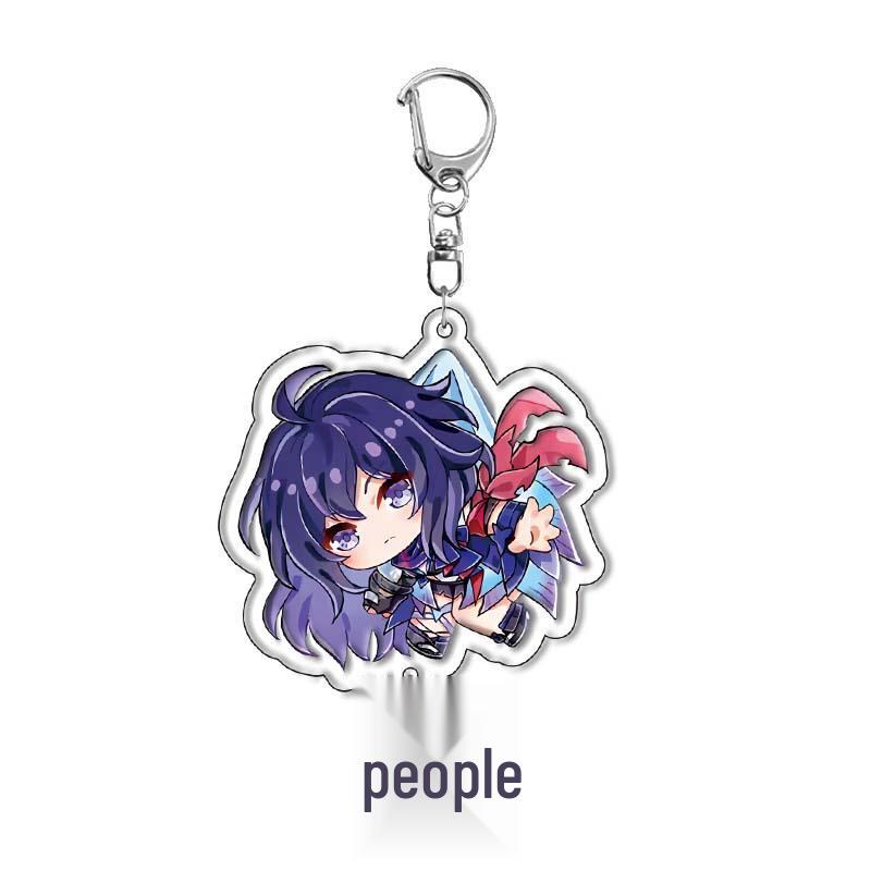 Honkai Star Rail Elysia Acrylic Keychain Pendant Figure 50mm + 25mm