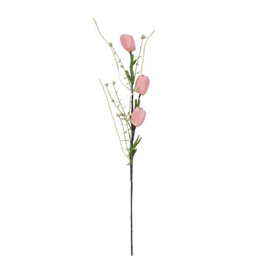 

Artificial Tulip Flower Realistic Fake Flower Bouquet Long Stem Faux Floral Arrangement for Home Office Wedding Decoration