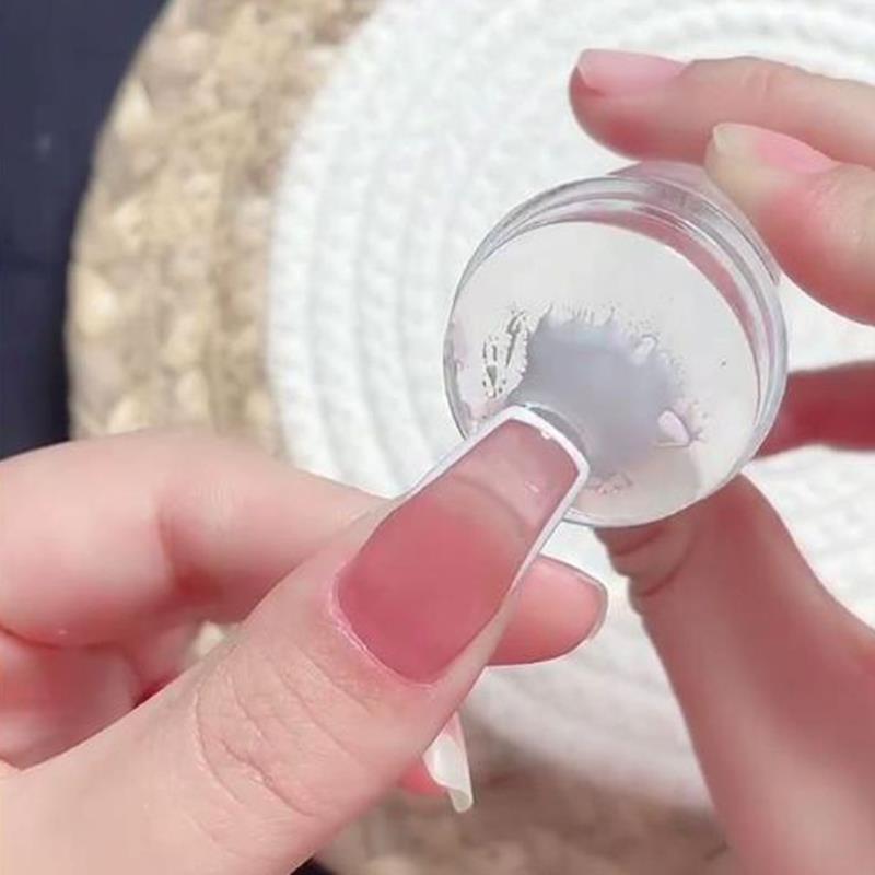 Easy-French Nail Stamper Monocle Jelly Print Silicone Transfer Print Scraper