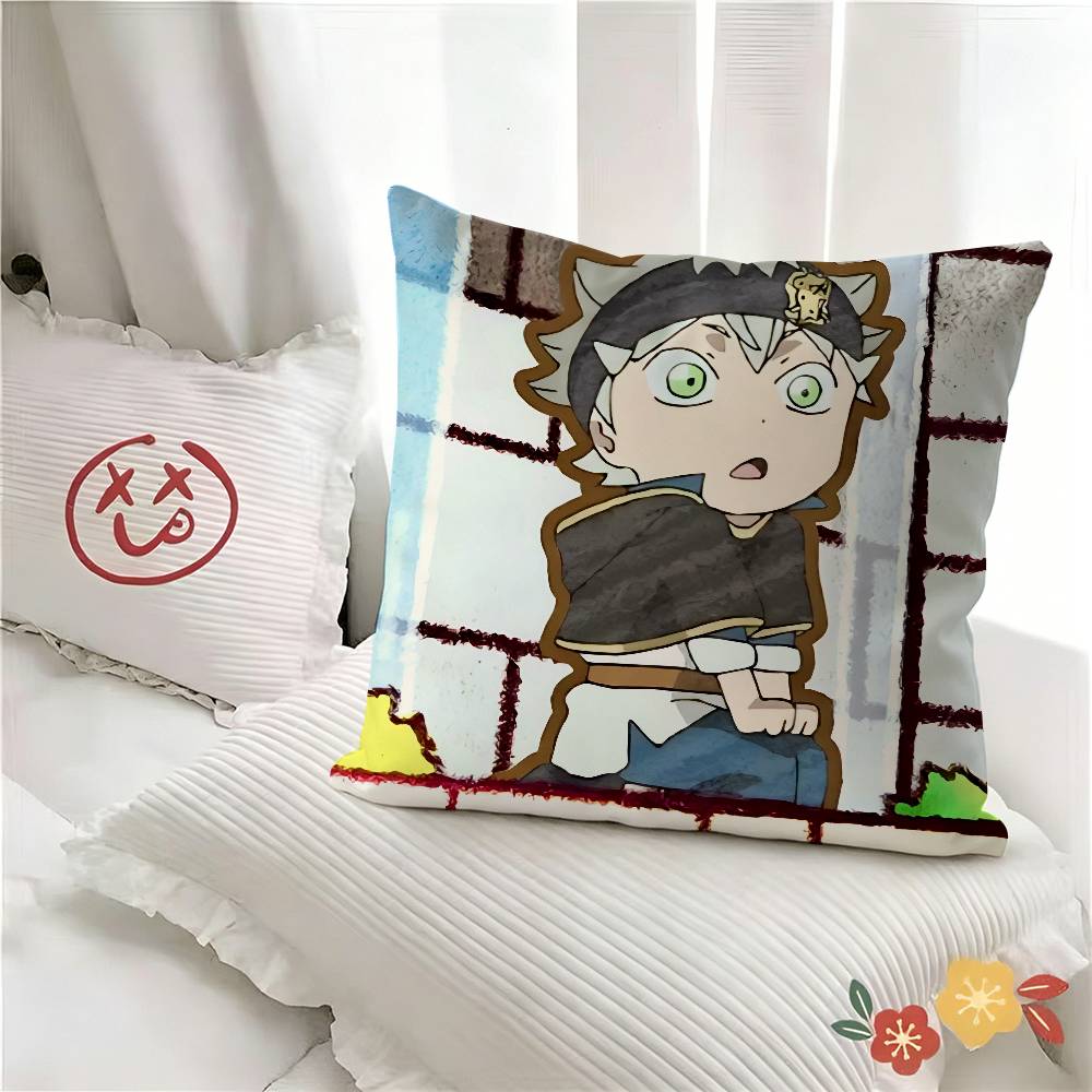 1pc Black Clover Asta Anime Pillow Case Fashion Square Pillowcase Bedroom Sofa Room Ins Decoration Leisure