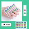 12-finger White No-Bake Nail Decal Fully Coated with Waterproof Long-lasting Nail Patch Simple Wind Nail Polish Adhesive