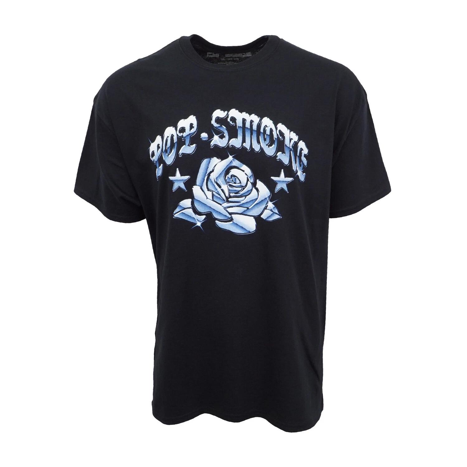 Men s Casual Graphic POP SMOKE KING OF NY ROSE TEE MENS T SHIRT T-S... XXXXL
