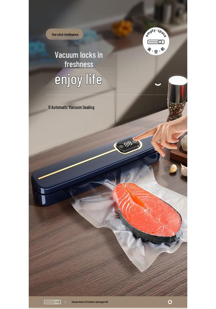 Automatic Vacuum Sealer for Kitchen Food Preservation - Seals Dry & Wet Foods
