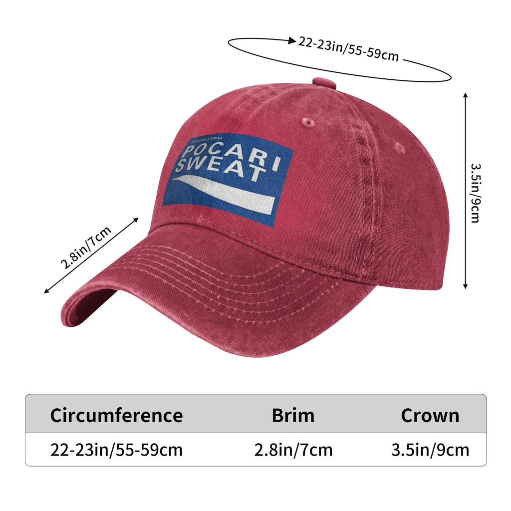 Just Some Pocari Sweat Baseball Caps Fashion Denim Fabric Hats Casquette Hip Hop Baseball Cowboy Hat for Unisex