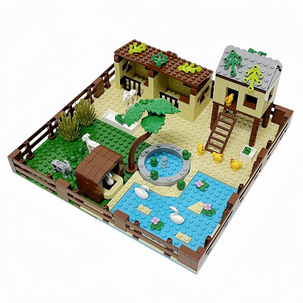 Linyi Toy Unisex High-Quality Moc High-Quality Farm High-Quality Animals High-Quality Chicken High-Quality Sheep High-Quality Building High-Quality Blocks Play Sets