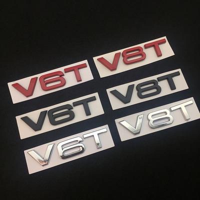 Suitable for V6TV8T Car Stickers, Car Logos, A3A4LA6LA7Q5Q7 Side Labels, Fender Stickers, Word Labels, Body Stickers