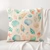 Cute Conch Print Cushion Cover Linen Organic Fabric DoubleSided Printing Sofa Breathable Home Decor Gift Pillow Case