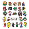 27-Piece Super Mario Crocs Shoe Charms Set - Cartoon Decorative Buckles for DIY Garden Shoes