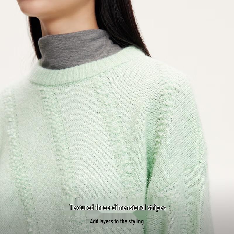 VEROMODA Women's Textured Diagonal Stripe Jacquard Knit Top