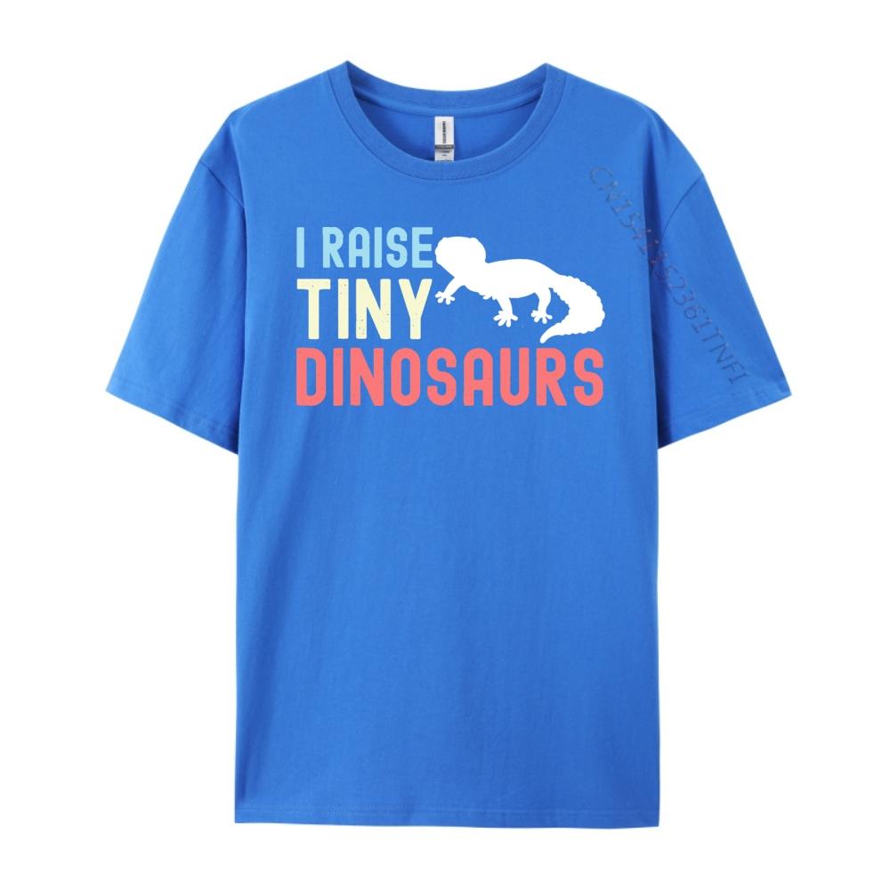 I Raise Tiny Dinosaurs Funny Leopard Gecko Mom Dad Reptile Green And White Graphic T Shirt SKINFRIENDLY Mens Shirt Hip Hop