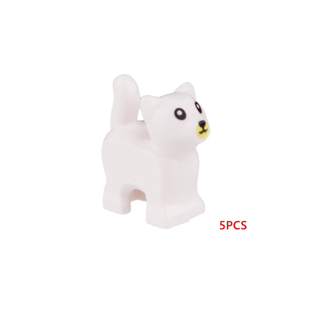5 Stück/Set Tiere Niedliche Katze Schwein Schlange Figuren DIY Bausteine Spielzeug für Kinder Geschenke Spielzeug Buntes Tier 38801 13786 1410pb01