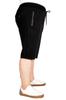 Men's Plus Size Plus Size Shorts & Bermuda Mode Xl Plus Size Zippered Capri Recycle Black