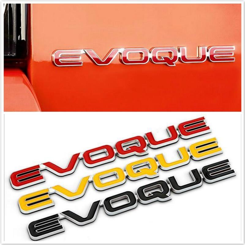 

Качественная металлическая хромированная наклейка на заднюю часть EVOQUE, эмблема, логотип 3D для Rover LRX EVOQUE, аксессуары для стайлинга автомобилей белый