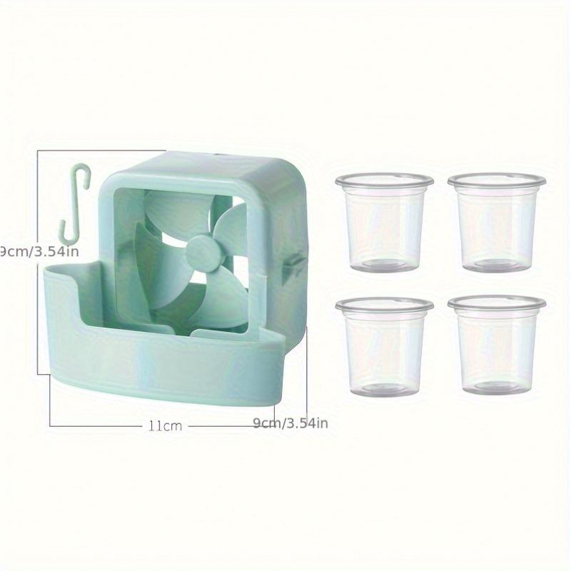 1pc Portable Fan Ice Mist Cooler - No Battery Needed, Lightweight Durable Plastic, Dual-Compartment Cooling Technology