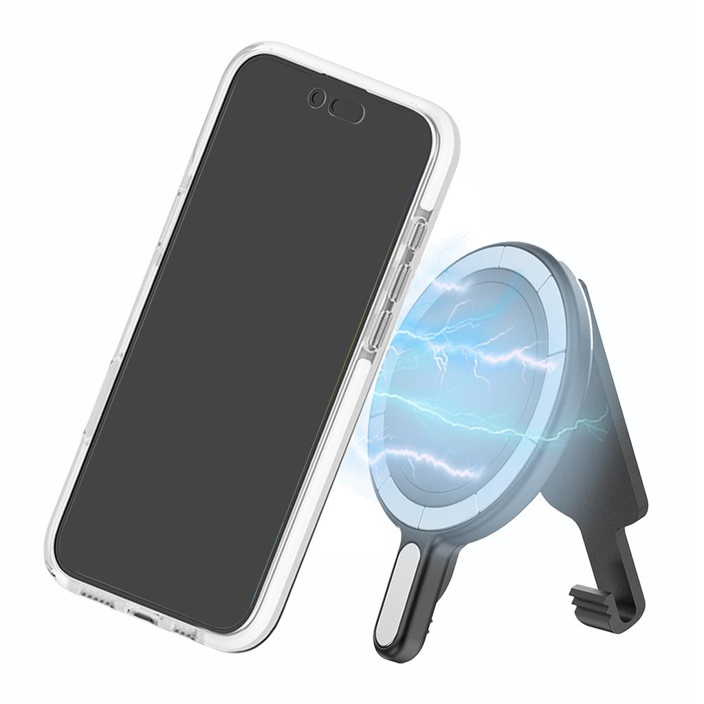 Magnetic Phone Mount Stand Multi-Functional Holder Anti-Drop for Belt Clip/Desktop/Computer Clip