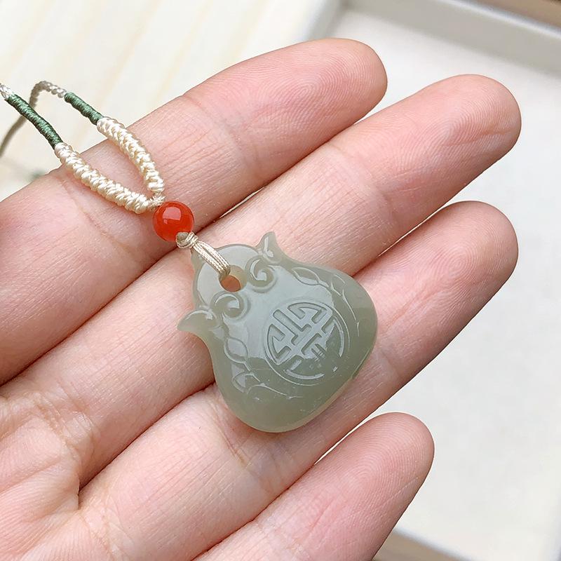Hetian Jade Pi Xiu Pendant Charm - Qingbai Stone Necklace for Couples