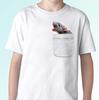 Rat Pocket No3 Print White Kids Boys T-Shirt Animal Tee Top Design Gift All Sizes