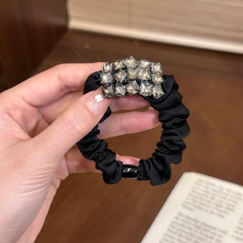 Ladies Flash Drilling Small Intestine Hair High-quality Hair Rope High Elastic Durable Hair Rope Rubber Band Hair Accessories