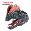 Soft Vinyl Rubber Animal Head Hand Puppet Figure Toys Gloves Model Gift Dinosaur Hand Puppet Toys For Halloween dress up
