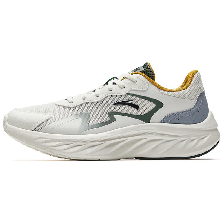 

Anta Lingyu Comfortable Versatile Non-Slip Wear-Resistant Low-Top Casual Running Shoes Men sneaker White Gray Green 912525522-1 44