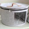 Clothes Organizer Storage Box Large Capacity Zippered Lid Multifunctional Container for Hats Travel Trip