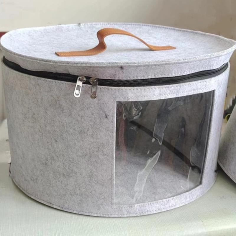 Clothes Organizer Storage Box Large Capacity Zippered Lid Multifunctional Container for Hats Travel Trip