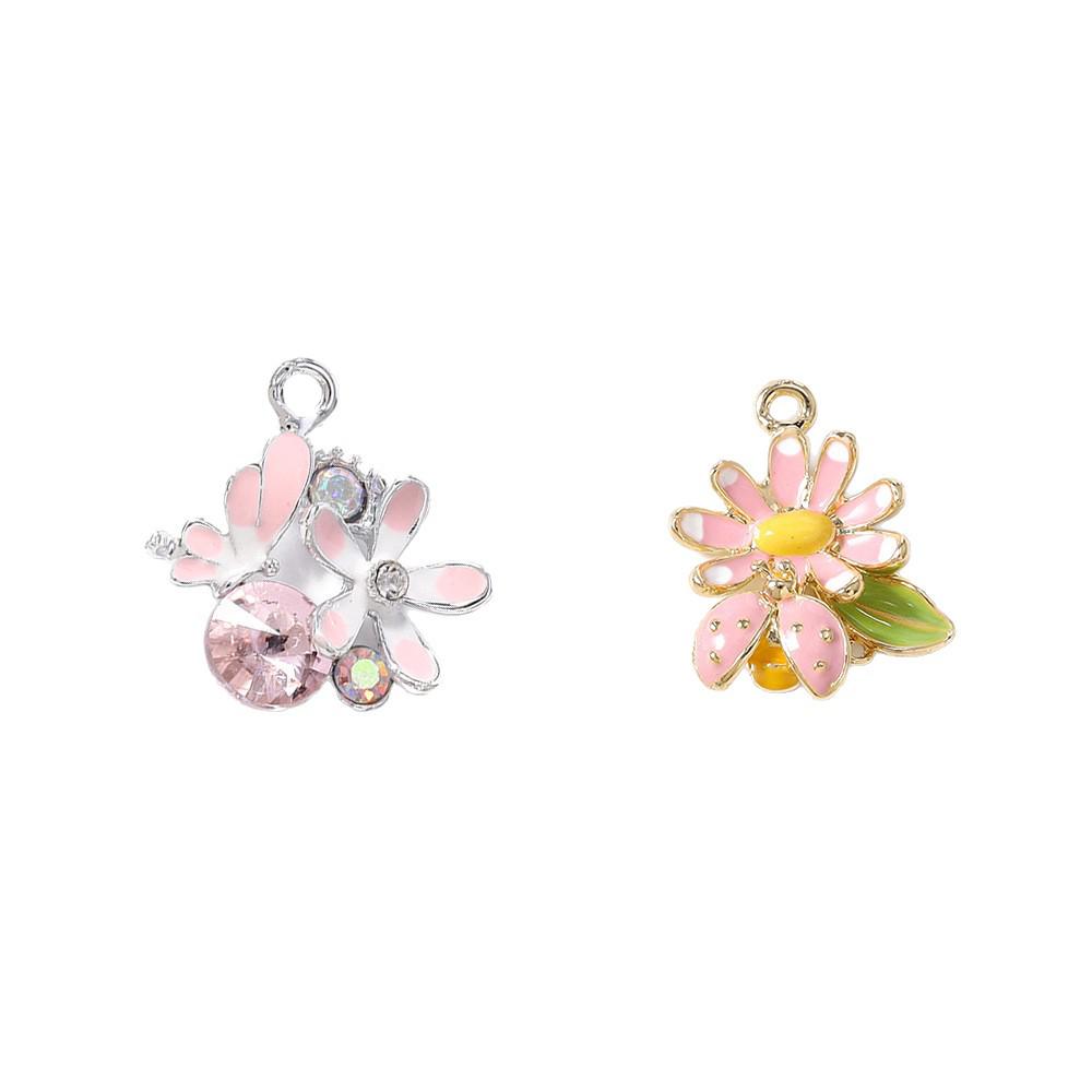 Cherry Blossom & Animal Charm Set: 10pcs for Earrings, Bracelets, Necklaces, Keychains