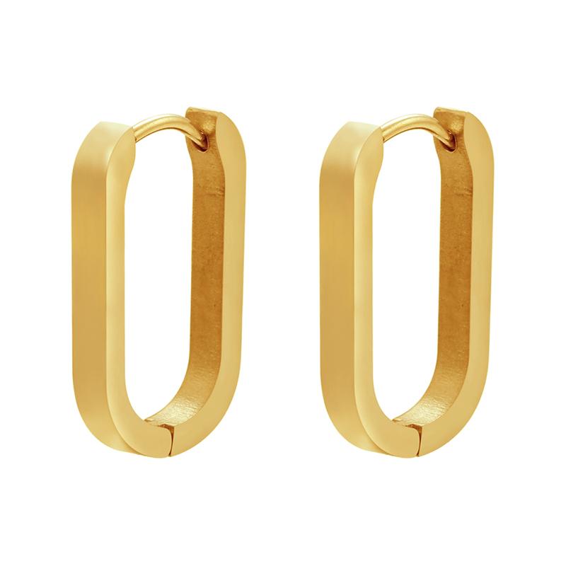 Stainless Steel Earrings Geometric Shapes Triangle/Heart/Rectangle Fade-Resistant Hypoallergenic Nickel-Free Jewelry Earrings