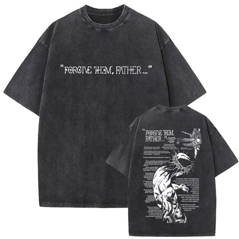 

Vintage Washed Jesus Is King Graphic Tshirt Christian Religious Short Sleeve Tshirts Unisex Women Gothic Rock Oversized T Shirts 2XL