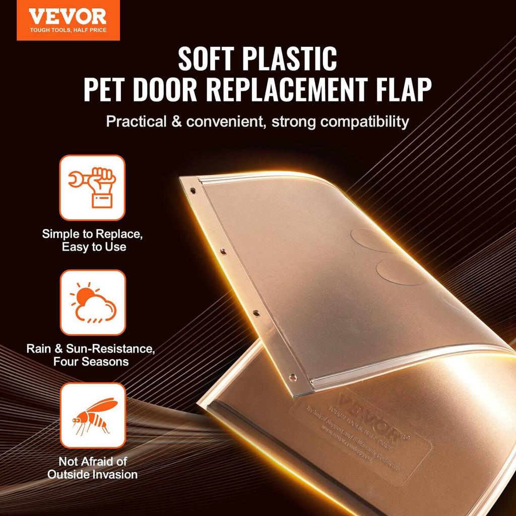 Pet Door Replacement Flap 5.25" x 8.13" Compatible with Pet Doors