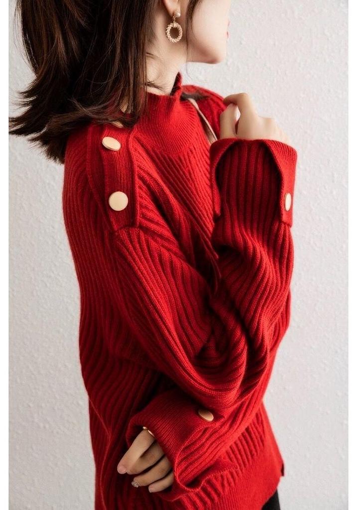 European High-End 2026 Autumn/Winter Fashionable Loose Knit Sweater