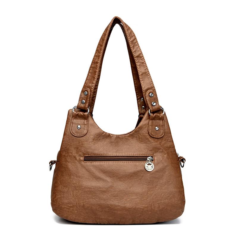 Shoulder Bag Women's Vintage Large Capacity Tote Bag Mother Bag Multi-Pocket Crossbody Bag