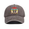 Wolf Head Printing Baseball Cap Washed Cotton Outdoor Adjustable Dad Hat Unisex