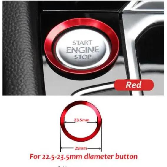 For VW Golf 7 MK7 VII GTI R Jetta CC Arteon Passat B8 Touareg T-roc Tiguan Car Engine Start Stop Button Ring Ignition Cover Trim