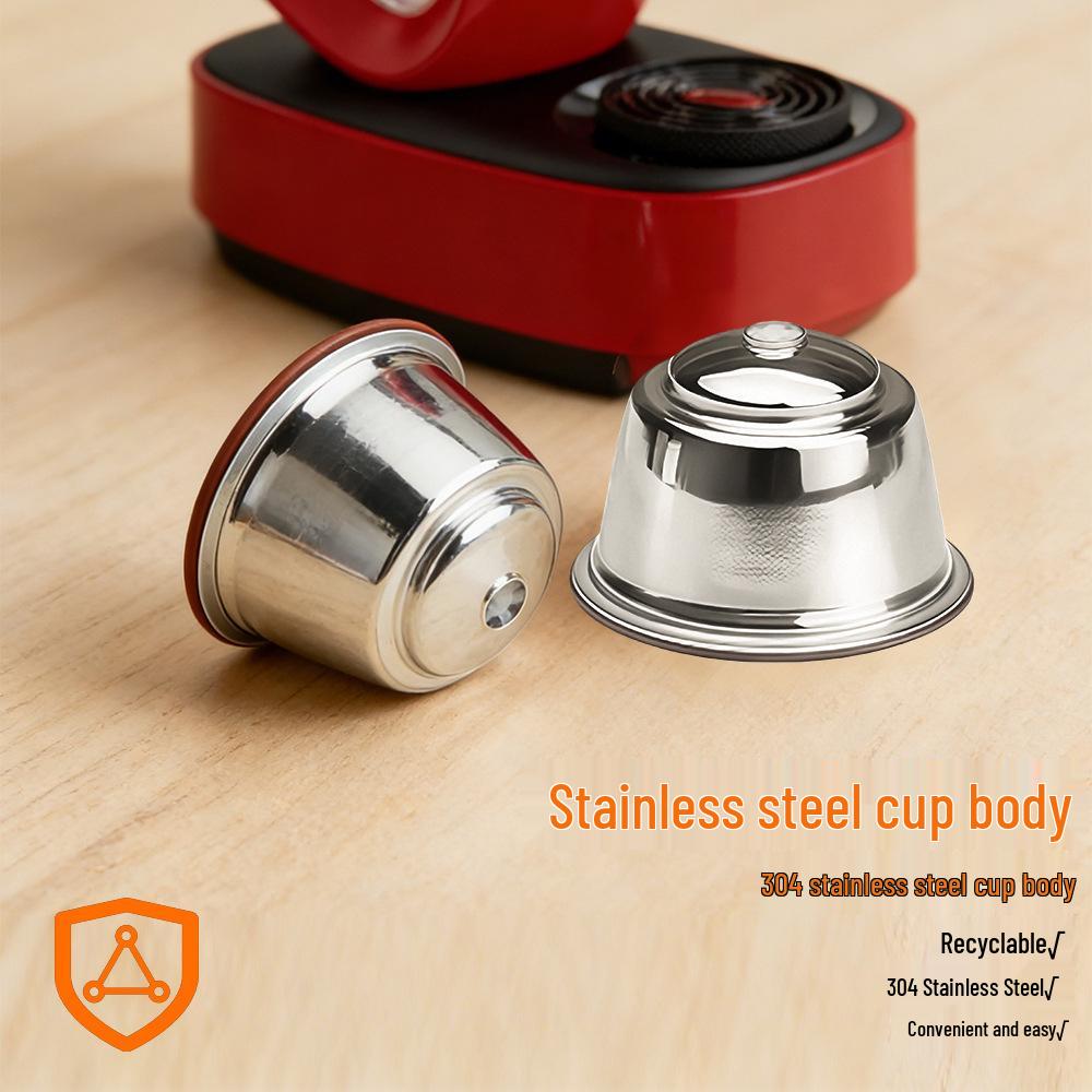 Dual-Use Stainless Steel Coffee Capsule for Nespresso DOLCEGUSTO: Compatible with Coffee and Milk Foam